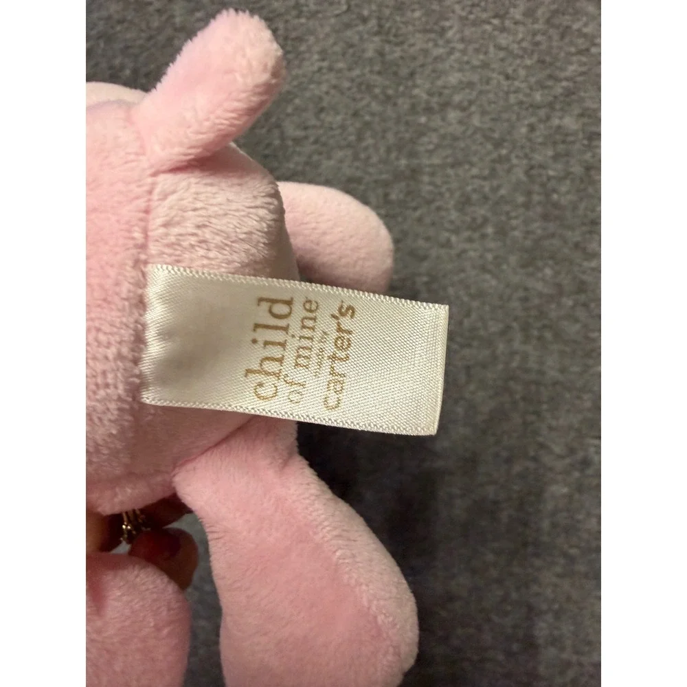 Child of Mine by Carters Pink Kitty Cat Plush Stuffed Animal Rattle Lovey 8